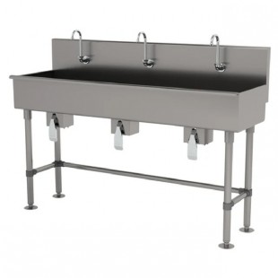 Advance Tabco 19-FM-72KV 72 Inch Multiwash Hand Sink With Knee Valve Stainless Steel