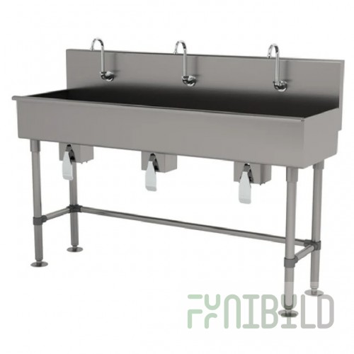 Advance Tabco 19-FM-72KV 72 Inch Multiwash Hand Sink With Knee Valve Stainless Steel