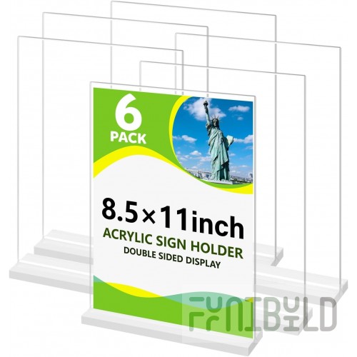 8.5 x 11 inch Single Sided Acrylic Sign Holder