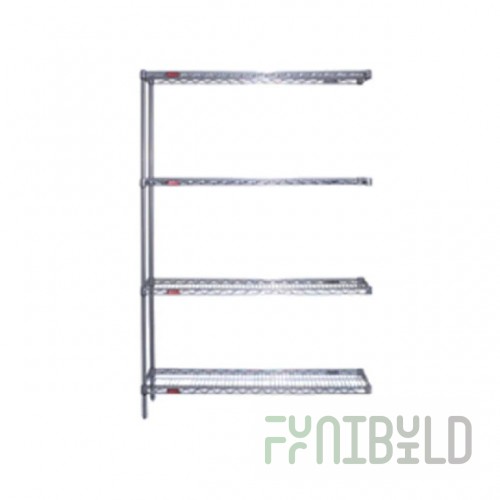 Eagle A4-74-2430S 30 Inch 4-Tier Add-On Shelving Unit Stainless Steel Finish