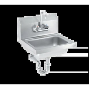 Vollrath K1410-CP 17 Inch Hand Sink Wall Mounted Stainless Steel with Faucet