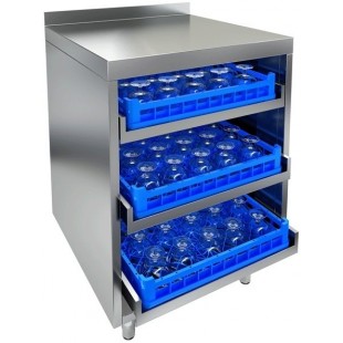 Wall-mounted open table Hicold NBMSO-6/7B (600x700x850mm, with side, without shelf)