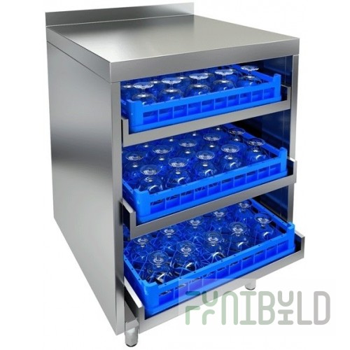 Wall-mounted open table Hicold NBMSO-6/7B (600x700x850mm, with side, without shelf)