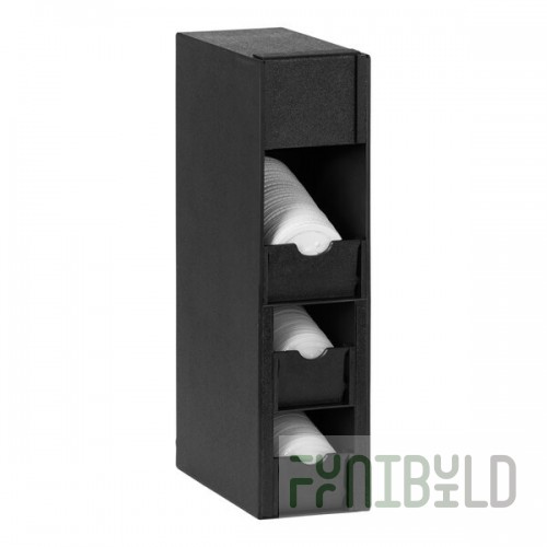 Cal-Mil Classic Black 3-Tier Countertop Lid Organizer 23421-13