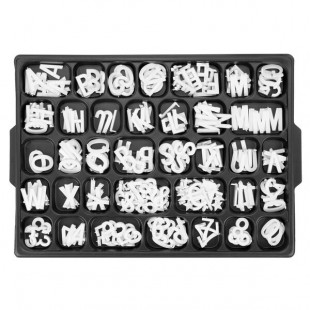 Aarco HF1.0 1 Inch Helvetica Letter Set Injection Molded White