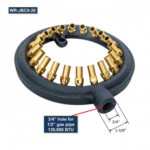 GSW USA WR-JBC9LP 9 Inch Diameter Gas Speed Jet Burner with 15 Tips GSW USA WR-JBC9LP 9 Inch Diameter Gas Speed Jet Burner with 15 Tips