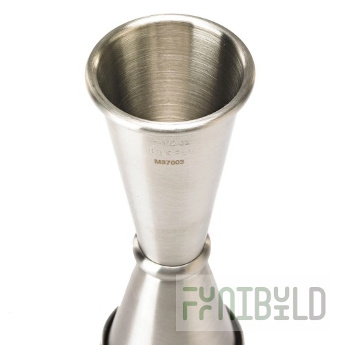 Mercer Culinary M37003 1 and 1-1/2 Oz Jigger with Internal Marking Lines Stainless Steel