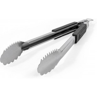 Tablecraft 4016BK 16 Inch Locking Tongs Heat Resistant Stainless Steel Black