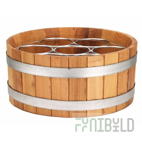 GET Enterprises LB609 9-1/10 Inch Beverage Tub with Wood and Polycarbonate Insert