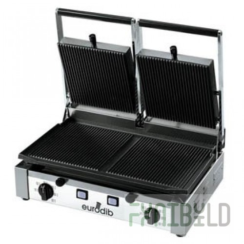 Eurodib PDR3000220 Eurodib Panini Grill Double Ribbed Top & Bottom