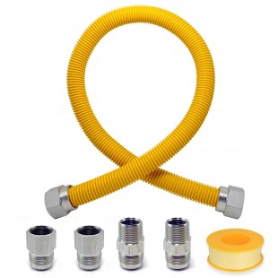 Ultrafryer Systems 24322@5 3/4 Inch Gas Connector Hose Kit with 36 Inch Cables 255000 BTU