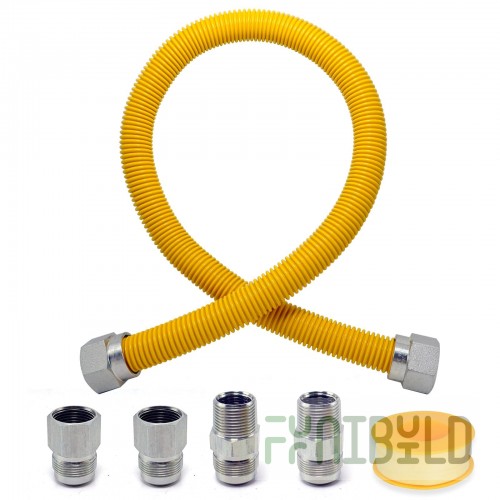 Ultrafryer Systems 24322@5 3/4 Inch Gas Connector Hose Kit with 36 Inch Cables 255000 BTU