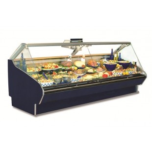 Hussmann Q1-DS-12 144 Inch Deli Service Case Refrigerated with Flat Lift-up Glass
