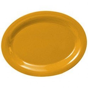 Thunder Group CR213YW 13-1/2 Inch Melamine Oval Platter Break Resistant Yellow
