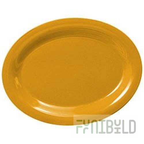 Thunder Group CR213YW 13-1/2 Inch Melamine Oval Platter Break Resistant Yellow