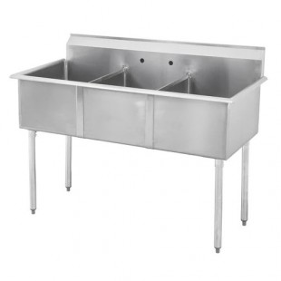 Sapphire Manufacturing SMS-3-2424L Sink 3-compartment 98-1/2