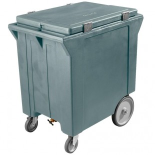 Carlisle IC222059 22 Inch Mobile Ice Caddy 200 Lb Capacity Insulated Polyethylene Slate Blue