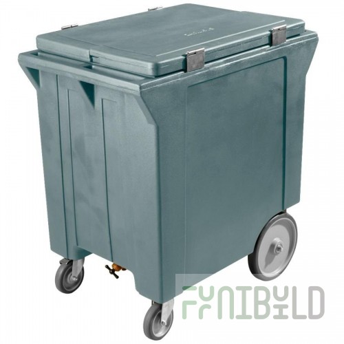Carlisle IC222059 22 Inch Mobile Ice Caddy 200 Lb Capacity Insulated Polyethylene Slate Blue
