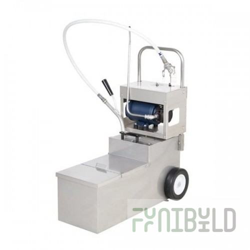 MirOil USA MOD1050-79100 Oil Filter Machine/Discard Trolley 1 Way Pump For Fryers With Drain Valves