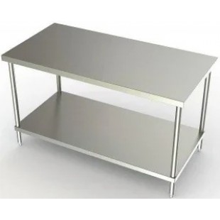AERO Manufacturing 3TWMS-2424 24 Inch 16 Gauge Work Table with Backsplash Stainless Steel