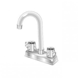 AERO Manufacturing S-65 4 Inch Gooseneck Spout Deck Mount Faucet