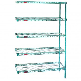 Eagle A5-86-2436VG 36 Inch Add-On Shelving Unit Wire Green Epoxy Finish