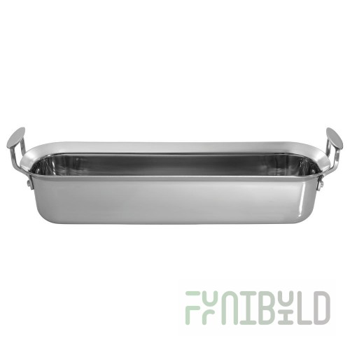 Tablecraft CW7020 3 Quart Induction Grill Pan 11 Inch Diameter Tri-ply with Riveted Handles Stainless Steel and Aluminum