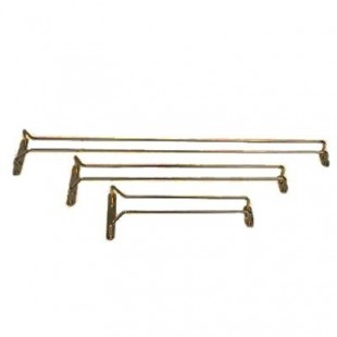 Admiral Craft BRGH-10/PKG 10 Inch Glass Hanger for Undershelf Storage Wire Brass Plated