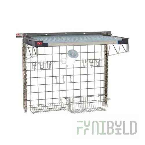 Metro SW-1836S4-30-SINK SmartWall Life Complete Kit For Sinks One-shelf Type 304 Stainless Steel Components: Wall Track