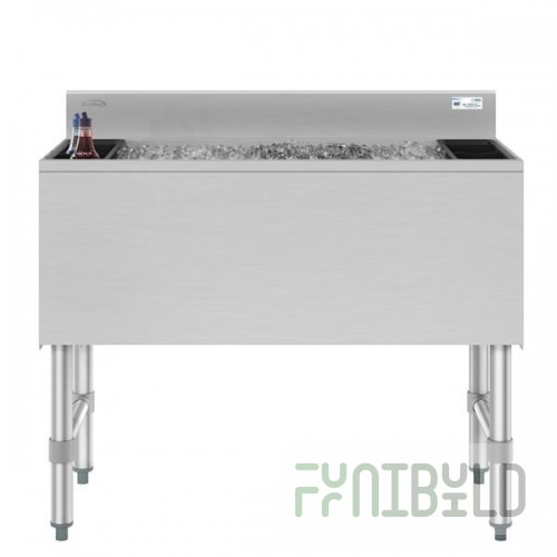 Koolmore KM-UIB-1836 36 Inch Stainless Steel Underbar Ice Bin 119 Lbs Capacity
