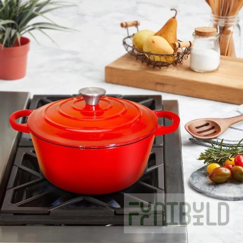 Matfer 211207 22 Inch Stand for Volano Slicer Cast Iron Red Enameled Finish