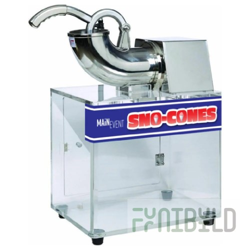 Hubert 30Y-005 Kratos® Snow Cone Machine Acrylic Cabinet 400 Lbs. Of Ice/Hour