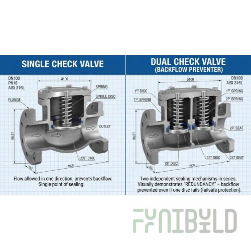 Optional Integral Check Valve for Backflow Prevention, Krowne 16-405L