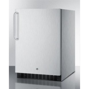 Summit SPR627OSCSSTB 24 Inch Outdoor All-Refrigerator 4.6 cu ft Frost-Free Stainless Steel