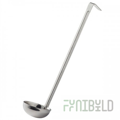Vollrath 46814 4 Oz Ladle Stainless Steel One-Piece with Grooved Hooked Handle