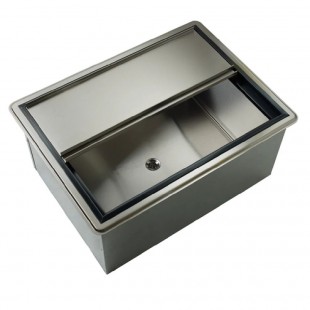 Krowne D2712 27 Inch Drop-in Ice Bin Stainless Steel Sliding Cover