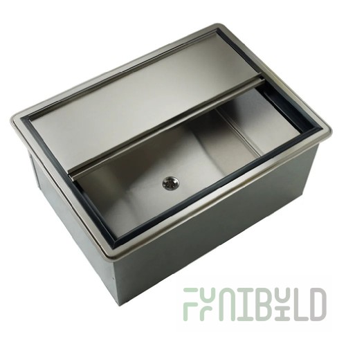 Krowne D2712 27 Inch Drop-in Ice Bin Stainless Steel Sliding Cover