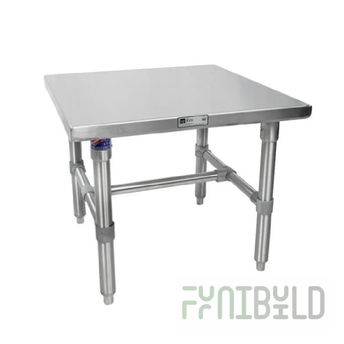 John Boos S16MS07 24 Inch 16 Gauge Stainless Steel Machine Stand with Adjustable Bracing