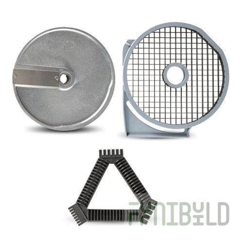 Eurodib 653871 Dito Sama Dicing Kit Dia. 205mm (8mm Aluminum Slicing Pressing Disc 8mm Grid And Grid Cleaning Tool)