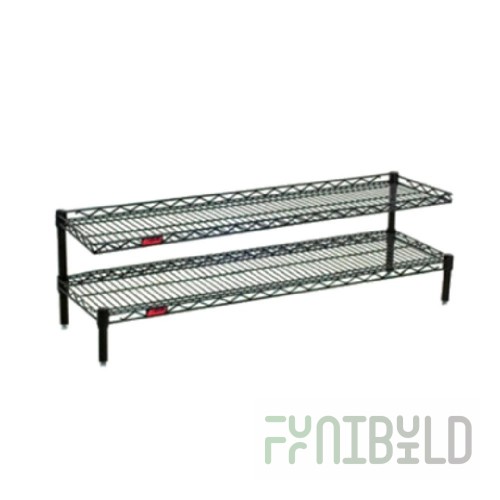Eagle FCM1424VG 24 Inch 2-tier Wire Shelving Unit with QuadTruss Design Steel