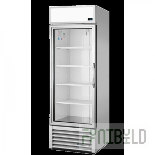 True Refrigeration GDM-19T-HC~TSL01_BL 27 Inch Refrigerated Merchandiser 1 Section with Hinged Door Stainless Steel