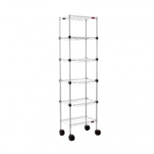 Eagle MC1430-74-6W 30 Inch Aisle Merchandising Cart 6-tier Epoxy Coated White