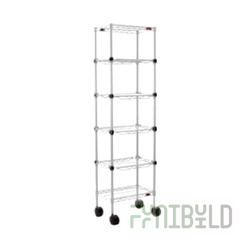 Eagle MC1430-74-6W 30 Inch Aisle Merchandising Cart 6-tier Epoxy Coated White