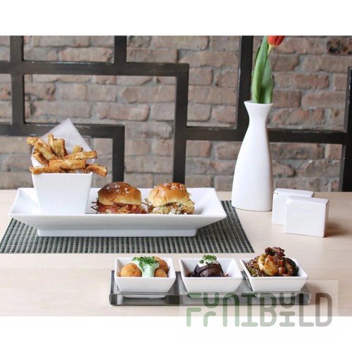1880 Hospitality BBS2412 24 Inch Butcher Block Bamboo Rectangular Display Riser