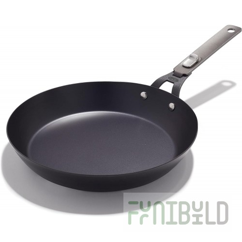 Pancake pan (aluminum) d=240mm, with AP coating and removable plastic handle, pack of 6 pcs. art. Sb-240a (Kukmor)