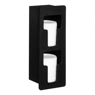 Dispense-Rite Black Polystyrene 2-Section Built-In Vertical Lid Organizer FMVL-2