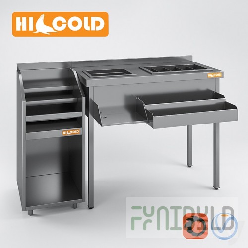 Bar station Hicold NKS-10/7BPK (1000x700(970 with pocket)x850mm)