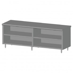SPG International 7CBT-24D Universal Stainless Work Table Cabinet Base With Sliding Doors 84