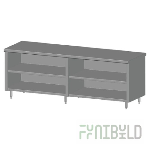SPG International 7CBT-24D Universal Stainless Work Table Cabinet Base With Sliding Doors 84