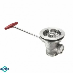Krowne 22-850-S 6 Inch Twist Waste Valve with Cap Stainless Steel